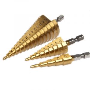 4-12/20/32mm HSS Titanium Cone Step Drill Bits Hole Cutter Tools For Wood Metal