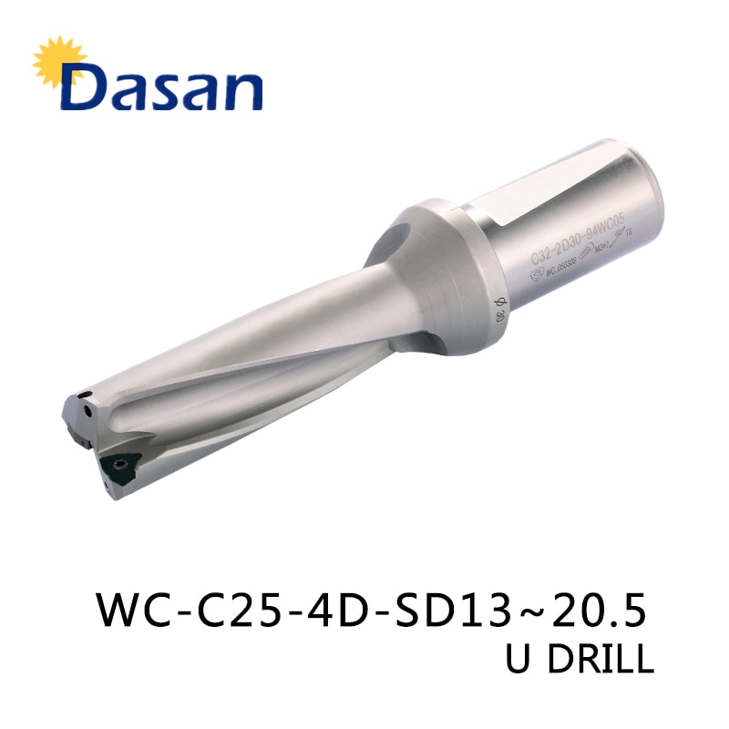 indexable drill WPD200-C25-4D U drill 20mm C25-4D for WCMX040208 inserts 