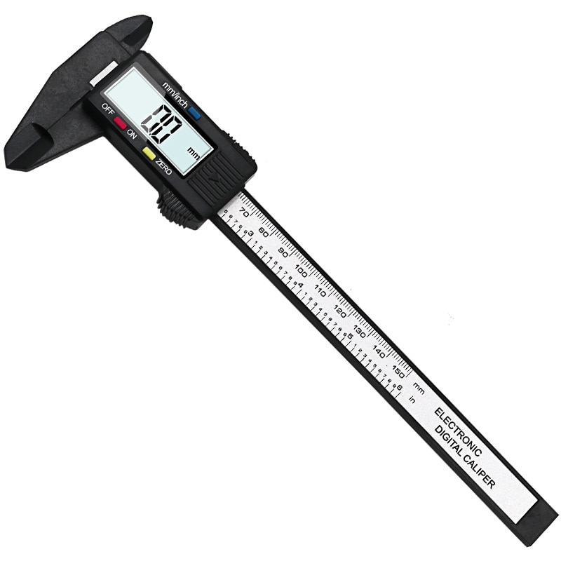 6" 150mm LCD Digital Electronic Carbon Fiber Vernier Caliper Gauge Micrometer